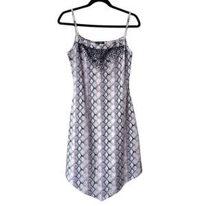 Vintage Y2K Eye Candy Purple Snakeskin Sleeveless Dress Size Medium